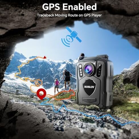 BOBLOV W3 Mini Body Camera 64GB Waterproof and M5 2K 256G GPS Police Body Camera in Kuwait
