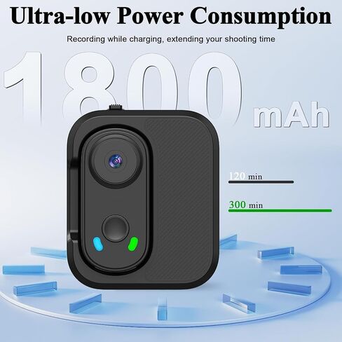isekurity Mini Body Camera Thumb Size POV Cam Action Camera | Bodycam with WiFi/Magnetic Mount/Charging Case Wearable Hands-Free Recording Sports Helmet Camera for Vlog Motorcycle Cycling in Kuwait