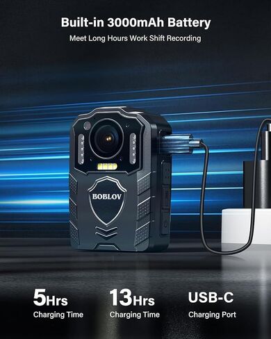 BOBLOV W3 Mini Body Camera 64GB Waterproof and KJ25 1080P Body Cam 3000mAh with 10-13Hrs Recording in Kuwait