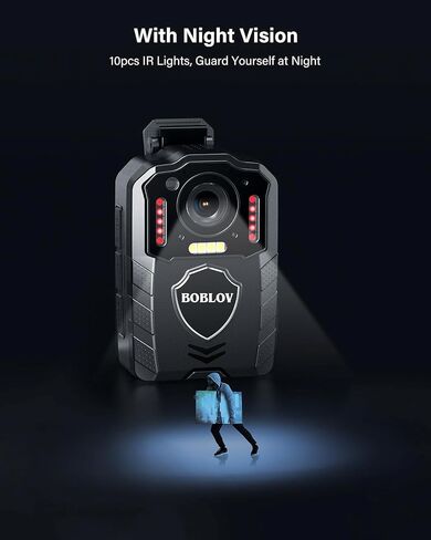 BOBLOV W3 Mini Body Camera 64GB Waterproof and KJ25 1080P Body Cam 3000mAh with 10-13Hrs Recording in Kuwait