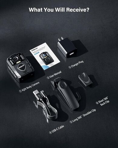 BOBLOV W3 Mini Body Camera 64GB Waterproof and KJ25 1080P Body Cam 3000mAh with 10-13Hrs Recording in Kuwait
