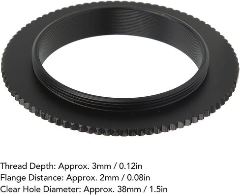 M42 Male to Male Adapter M42x0.75mm Thread Telescope Adapter Aluminum Alloy with Matting Treatment for Secure Connection Small Portable in Kuwait