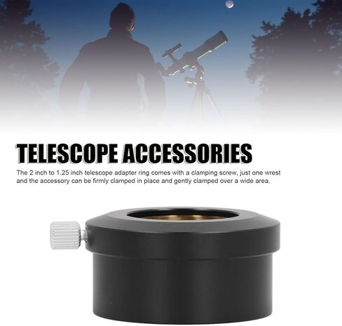 Tangxi 2 Inch to 1.25 Inch Telescope Eyepiece Adapter, with Clamping Screw and Brass Protector, for DSLR Photography and Lunar Planetary Observations in Kuwait