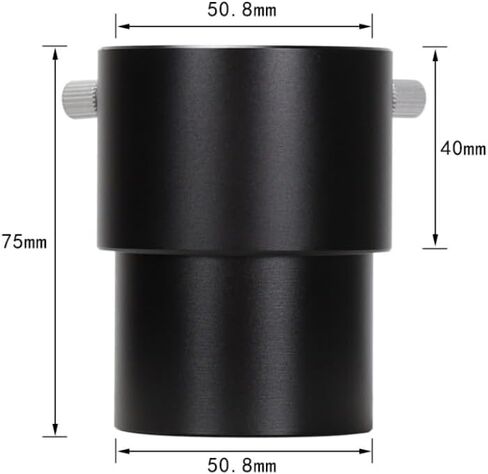 2 inch Eyepiece Adapter, 40mm Eyepiece Extension Tube, Metal Eyepiece Adapter for Astronomical Telescopes, 2 inch 40mm Telescope Eyepiece Extension Tube in Kuwait