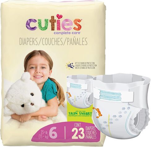 Cuties | Skin Smart, Absorbent & Hypoallergenic Diapers with Flexible & Secure Tabs | Bulk Case | Size 5 | 200 Count in Saudi Arabia