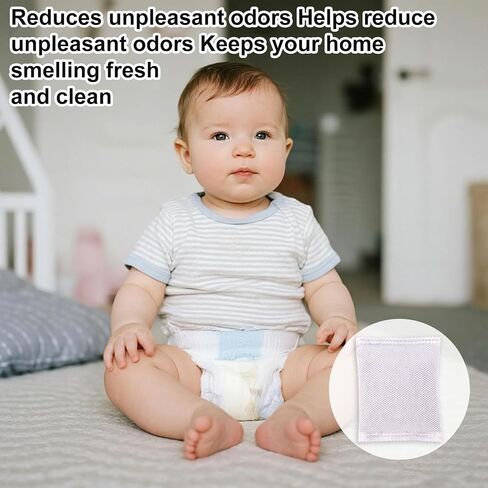 12pcs Carbon Filter Refills for Playtex Diaper Genie Cans 20g | Activated Charcoal, Smell Absorbing Deodorizer, Complete Bulk, Suitable for Closets, Shoe Cabinets in Kuwait