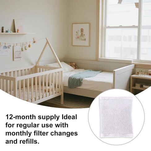 12pcs Carbon Filter Refills for Playtex Diaper Genie Cans 20g | Activated Charcoal, Smell Absorbing Deodorizer, Complete Bulk, Suitable for Closets, Shoe Cabinets in Kuwait