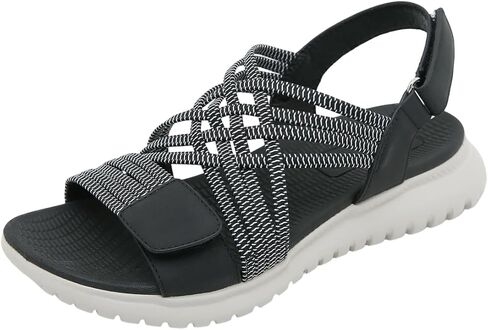 Lightweight Arch Support Sandals for Women Summer Versatile Casual Comfortable Orthotic Cushioned Adjustable Flat Sandals in Kuwait