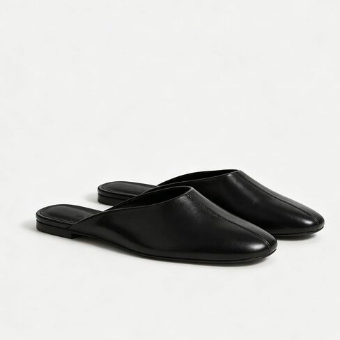 Flat Mules for Women Polka Dot Square Closed Toe Sandals Backless Slip on Casual Office Work Shoes in Kuwait