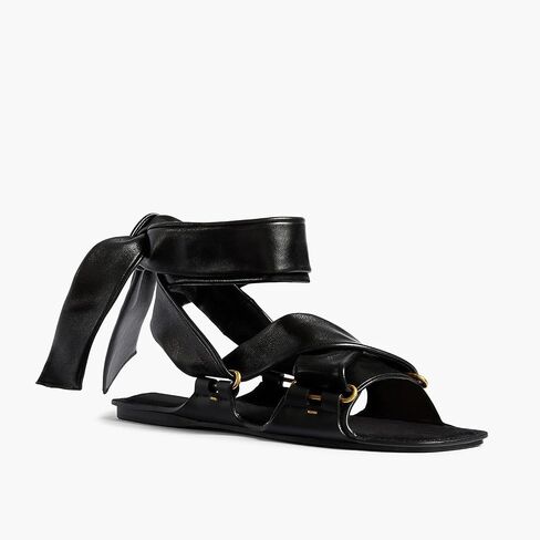 Strappy Flat Sandals for Women Square Open Toe Lace Up Gladiator Sandals Comfortable Summer Casual Slides in Kuwait