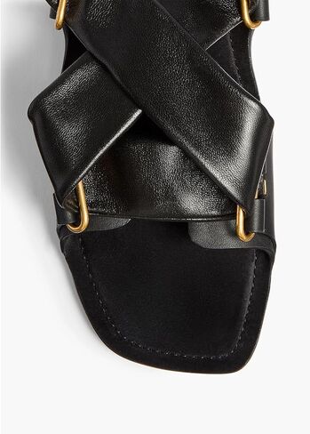 Strappy Flat Sandals for Women Square Open Toe Lace Up Gladiator Sandals Comfortable Summer Casual Slides in Kuwait