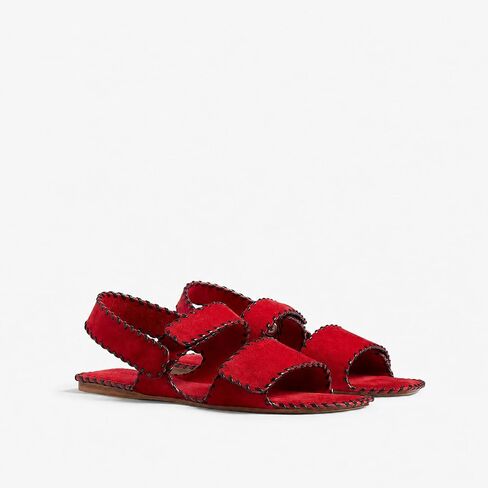 Woven Slingback Flat Sandals for Women Square Open Toe Sandals Snap Summer Casual Office Beach Shoes in Kuwait