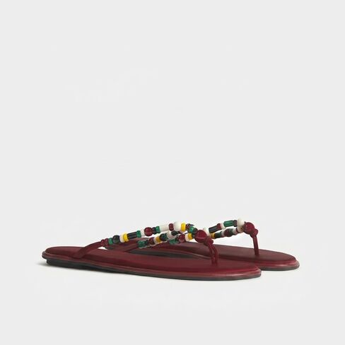 Beaded Flat Thong Sandals for Women Color Slip On Summer Flip Flops in Kuwait