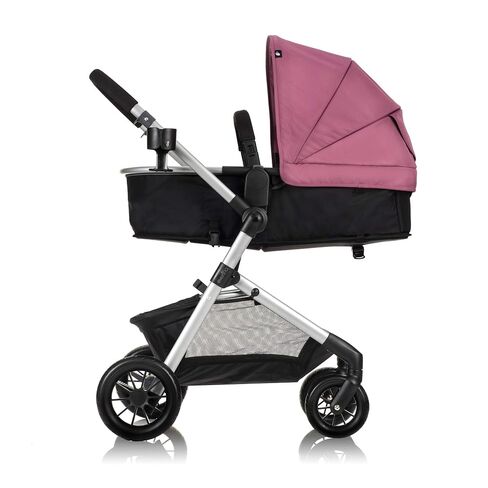 Evenflo Pivot Modular Travel System w/LiteMax Preemie and Infant Car Seat | 6 Modes of Use, Rear-Facing Mode for Infants 3-30 lbs, Stroller use up to 50 lbs (Dusty Rose Pink) in Kuwait