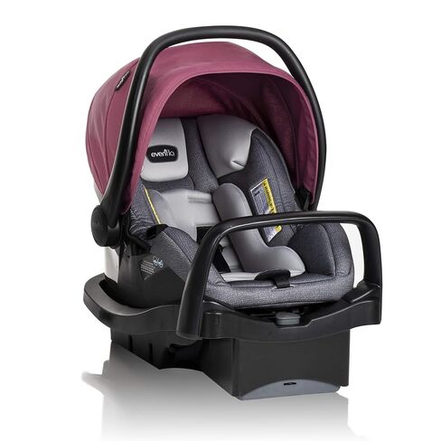 Evenflo Pivot Modular Travel System w/LiteMax Preemie and Infant Car Seat | 6 Modes of Use, Rear-Facing Mode for Infants 3-30 lbs, Stroller use up to 50 lbs (Dusty Rose Pink) in Kuwait