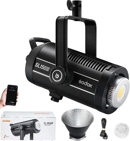 Godox SL60IIBi Bi-Color LED Video Light, 75W 25100Lux@1M CRI 96+ 11 FX Effects APP Control Bowens Mount Photography Continuous Light for Photography&Video in Kuwait