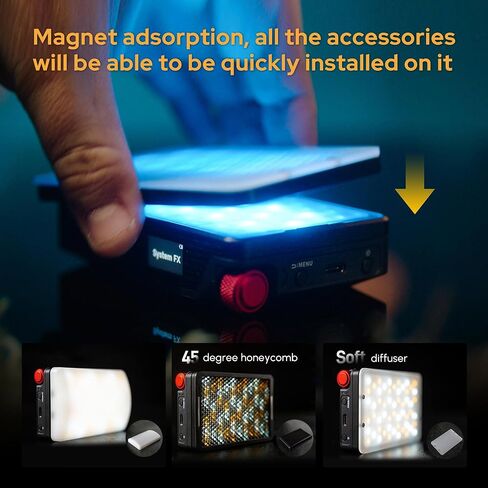 Aputure MC Pro RGBWW On Camera Video Light,5W High Brightness 1585 Lux at 0.5m,2000-10000K Adjustable Magnetic Attraction and IP65 Weatherproo for Photography,Videographer in Kuwait