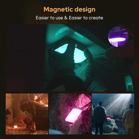 Aputure MC Pro RGBWW On Camera Video Light,5W High Brightness 1585 Lux at 0.5m,2000-10000K Adjustable Magnetic Attraction and IP65 Weatherproo for Photography,Videographer in Kuwait