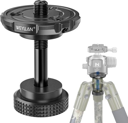 ARCA Ball Head Converter Adapter for BOG DeathGrip Conversion Mount All Metal WEYLLAN BA5 Anti BallHead Loosening, Gravity Hook Design Compatible with Universal Tripod Ballhead with 3/8" Female Thread in Kuwait