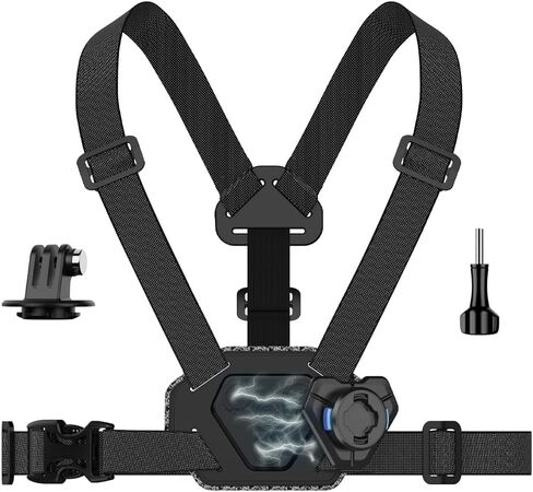 Upgraded Magnetic Chest Mount Harness Strap Body Mount Chesty Compatible with Go Pro Hero 13/12/11/10/9/8/7 Black,DJI Osmo Action 5 Pro/4/3/2,AKASO and More - More Comfortable and Skin Friendly in Kuwait