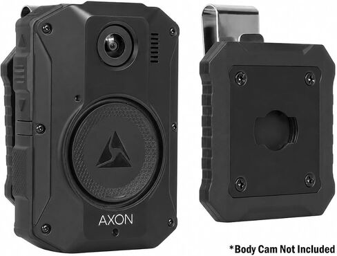 Metal Clip Mount for Axon Taser Body 4 3 2 Camera - Matte Black | Use Holder with Bodycam on Belt or Vest Uniform Webbing, Ratchet Rotation in Kuwait