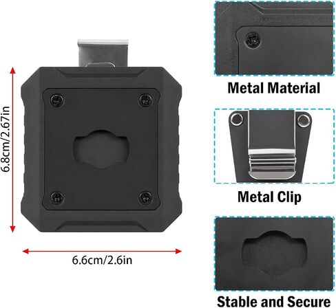 Metal Clip Mount for Axon Taser Body 4 3 2 Camera - Matte Black | Use Holder with Bodycam on Belt or Vest Uniform Webbing, Ratchet Rotation in Kuwait