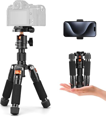 K&F CONCEPT 20.5" Mini Desktop Tripod | 360 Degree Ball Head, 1/4 inch Quick Release Plate, For Camera Video Camcorder, Load up to 13.22 lbs/6 KG. S225A0+BH-25L in Kuwait