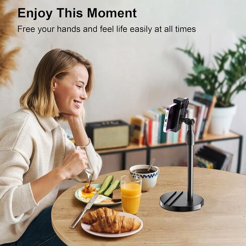 Telescopic Webcam Tripod Stand for Desk with Phone Holder, Desktop Webcam Mount Compatible with C922 C930e C920S C920 C615 C960 C920x Brio 4K, Table Phone Stand with 1/4'' Thread in Kuwait
