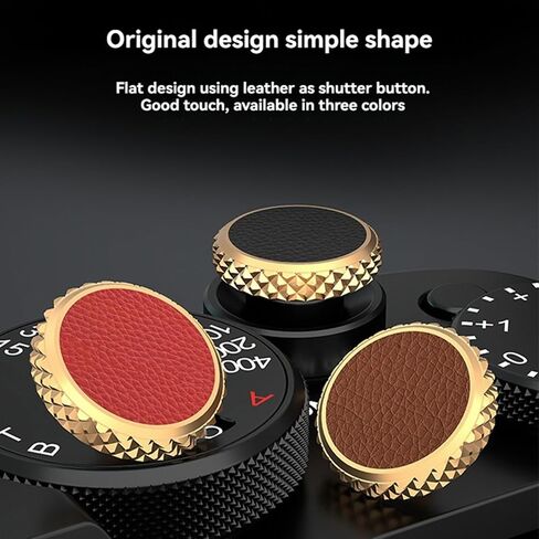 2PCS Camera Shutter Button for Fujifilm X-M5 X-T5 X-T4 X-T30 X-T20 X-T10 X100VI X100V X100F X-PRO2 X-PRO3 X-E4 X-E3 Camera Shutter Release Button Accessories (Dark Brown Leather) in Kuwait