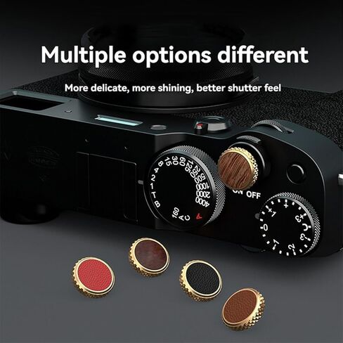 2PCS Camera Shutter Button for Fujifilm X-M5 X-T5 X-T4 X-T30 X-T20 X-T10 X100VI X100V X100F X-PRO2 X-PRO3 X-E4 X-E3 Camera Shutter Release Button Accessories (Dark Brown Leather) in Kuwait
