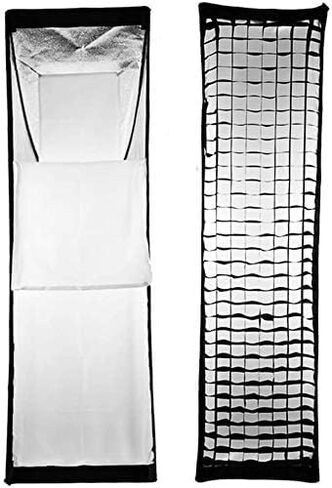 Godox 2-Pack 9x35/22x90cm Strip Softbox with Bowens Mount Speed Ring and Honeycomb Grid for Speedlite, Studio Flash, Monolight – Ideal for Portrait and Product Photography in Saudi Arabia