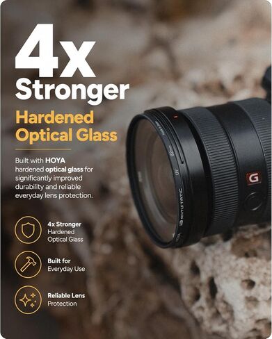 HOYA 58mm HD Antistatic UV Lens Filter, Hardened Glass, Dust Repelling | 4x stronger optical glass, 20-layer multi-coating cuts flare and ghosting, contrast and sharpness, 98.8% light transmission in Saudi Arabia