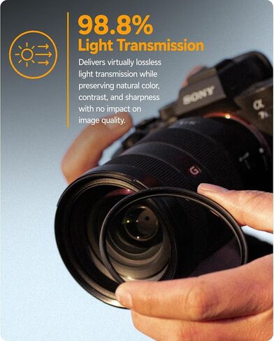 HOYA 58mm HD Antistatic UV Lens Filter, Hardened Glass, Dust Repelling | 4x stronger optical glass, 20-layer multi-coating cuts flare and ghosting, contrast and sharpness, 98.8% light transmission in Saudi Arabia