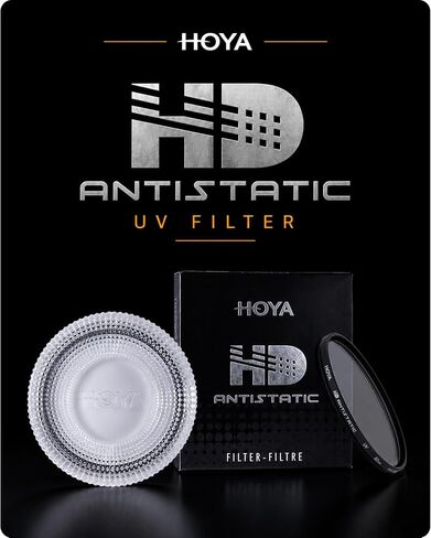 HOYA 58mm HD Antistatic UV Lens Filter, Hardened Glass, Dust Repelling | 4x stronger optical glass, 20-layer multi-coating cuts flare and ghosting, contrast and sharpness, 98.8% light transmission in Saudi Arabia