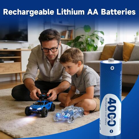 Rechargeable Batteries Lithium 12 Pack,1.5V 4000mWh High Capacity Rechargeable AA Battery, Li-ion Doubel A Batteries for Blink Outdoor Camera in Saudi Arabia