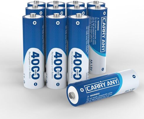 Rechargeable Batteries Lithium 12 Pack,1.5V 4000mWh High Capacity Rechargeable AA Battery, Li-ion Doubel A Batteries for Blink Outdoor Camera in Saudi Arabia