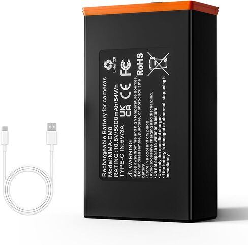2-Pack 5000mAh Replacement Battery for Moultrie Edge Trail Cameras | USB-C & Solar Charging – Compatible with Edge/Edge Pro/Edge 2/Edge 2 Pro in Kuwait