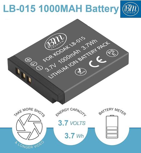 BM Premium LB-015 Battery and Charger for Kodak PIXPRO WPZ2 Digital Camera in Kuwait