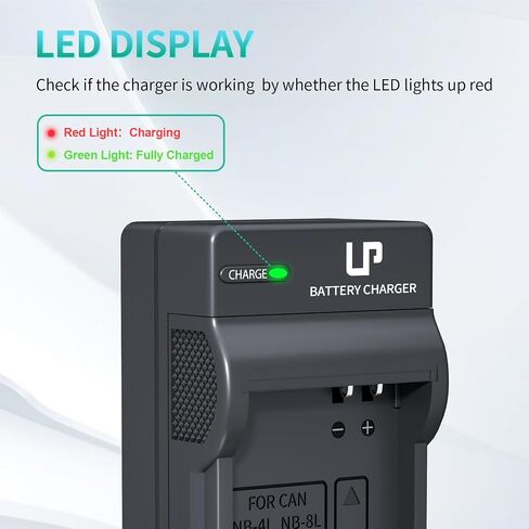 LP NB-4L Battery Charger Pack, 2-Pack 1500mah Battery for Canon PowerShot ELPH 100 HS 300 HS 330 HS 310 HS SD1000 SD1100 is SD1400 is SD200 SD30 SD300 SD40 SD400 SD600 SD750 SD780 is SD940 is and more in Kuwait