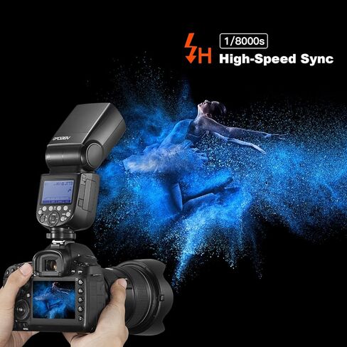 Godox V860III-S TTL Flash Speedlite for Sony Speedlight with Shoe Mount 76ws Hss 2.4g Wireless X System 10 Level Led Modeling Light 2600mah Li-Ion Battery Compatible for Sony Cameras in Saudi Arabia