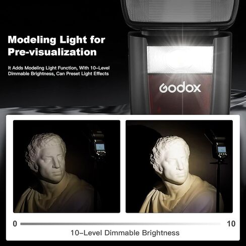 Godox V860III-S TTL Flash Speedlite for Sony Speedlight with Shoe Mount 76ws Hss 2.4g Wireless X System 10 Level Led Modeling Light 2600mah Li-Ion Battery Compatible for Sony Cameras in Saudi Arabia