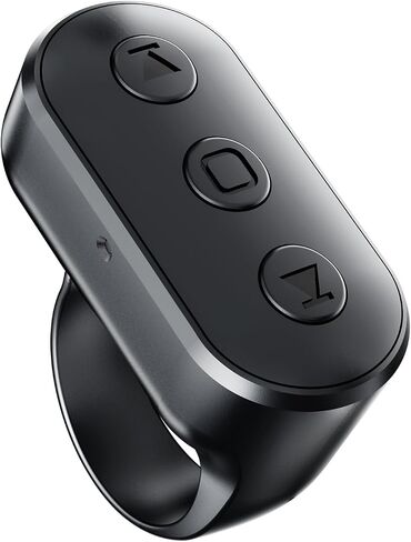 Wireless Ring Remote for iPhone Android Camera with Zoom. Phone Front/Rear Camera Flip Shutter, Must Have Selfie Accessories for Content Creator Tiktok YouTube Photo Video Recording in Kuwait