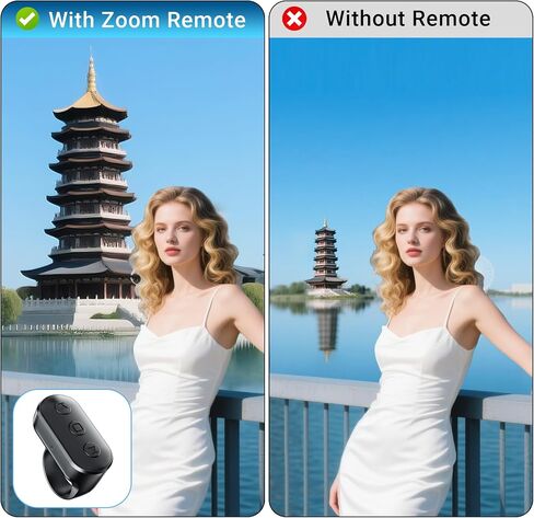 Wireless Ring Remote for iPhone Android Camera with Zoom. Phone Front/Rear Camera Flip Shutter, Must Have Selfie Accessories for Content Creator Tiktok YouTube Photo Video Recording in Kuwait