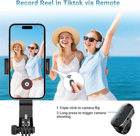 Wireless Ring Remote for iPhone Android Camera with Zoom. Phone Front/Rear Camera Flip Shutter, Must Have Selfie Accessories for Content Creator Tiktok YouTube Photo Video Recording in Kuwait