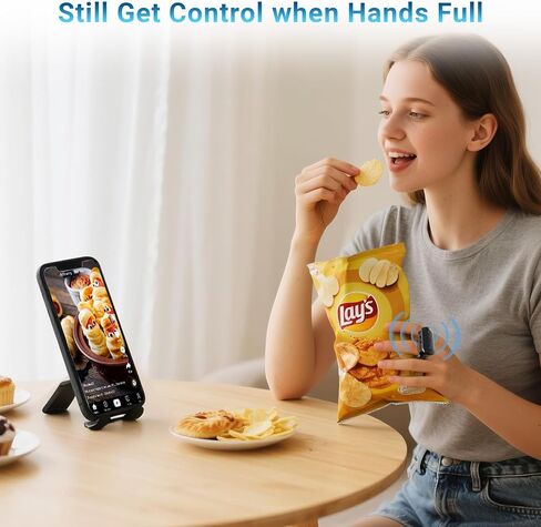 Wireless Ring Remote for iPhone Android Camera with Zoom. Phone Front/Rear Camera Flip Shutter, Must Have Selfie Accessories for Content Creator Tiktok YouTube Photo Video Recording in Kuwait