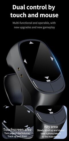 Remote Control Scrolling Ring for Tiktok with Phone Stand & Touchpad, Portable Handheld Air Finger Ring Bluetooth Mouse Camera Shutter Remote Page Turner for i-Phone, Android, iOS, i-Pad, Tablet App in Kuwait