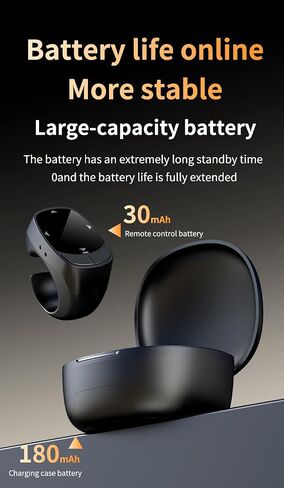 Remote Control Scrolling Ring for Tiktok with Phone Stand & Touchpad, Portable Handheld Air Finger Ring Bluetooth Mouse Camera Shutter Remote Page Turner for i-Phone, Android, iOS, i-Pad, Tablet App in Kuwait