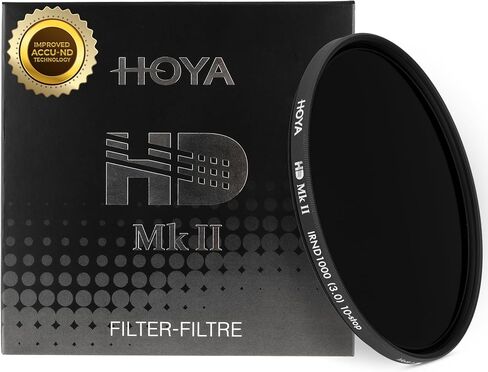 HOYA 82mm ND Filter HD Mk II IRND1000 – 10-Stop Light Reduction Neutral Density Filter with Black Aluminum Slim Frame, ACCU-ND Infrared Blocking, Water & Oil Repellent Multi-Coated Optical Glass in Kuwait