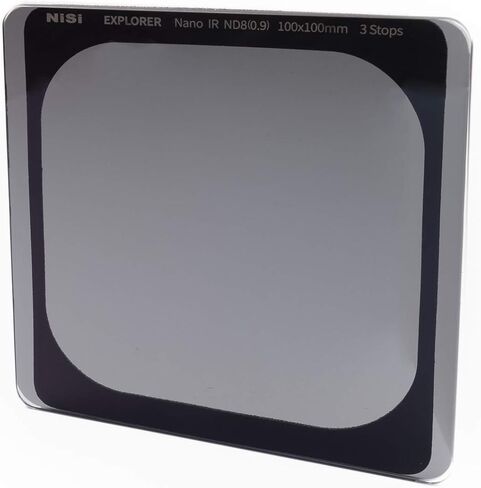 NiSi Explorer Collection 100x100mm IR ND8 - Square 3-Stop (0.9) ND Filter | B270 Tempered Glass, 2x Stronger Than Standard Filters, No Image Quality Loss, Nano Coating, Infrared Color Protection in Kuwait