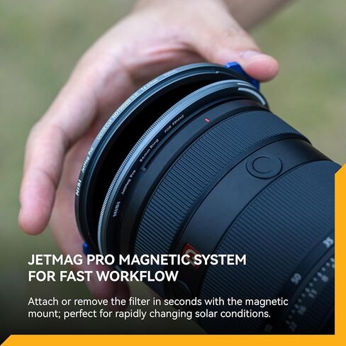 NiSi JetMag Pro 82MAG UV/IR Cut ND100000, Magnetic 16.6-Stop Filter | 82MAG Adapter Ring Required, Neutral Density 5.0, Ultraviolet & Infrared Color Protection, Nano Coated Optical Glass in Kuwait